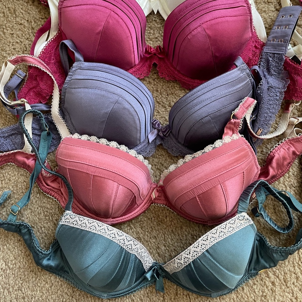 5 Marks & Spencer french lingerie silk lace bras 30C